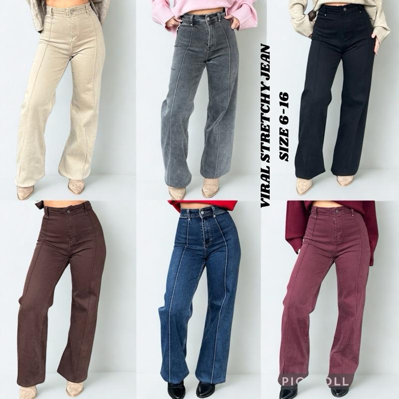 WESTWARDROBE Autumn Wide Leg Stretchy Jeans