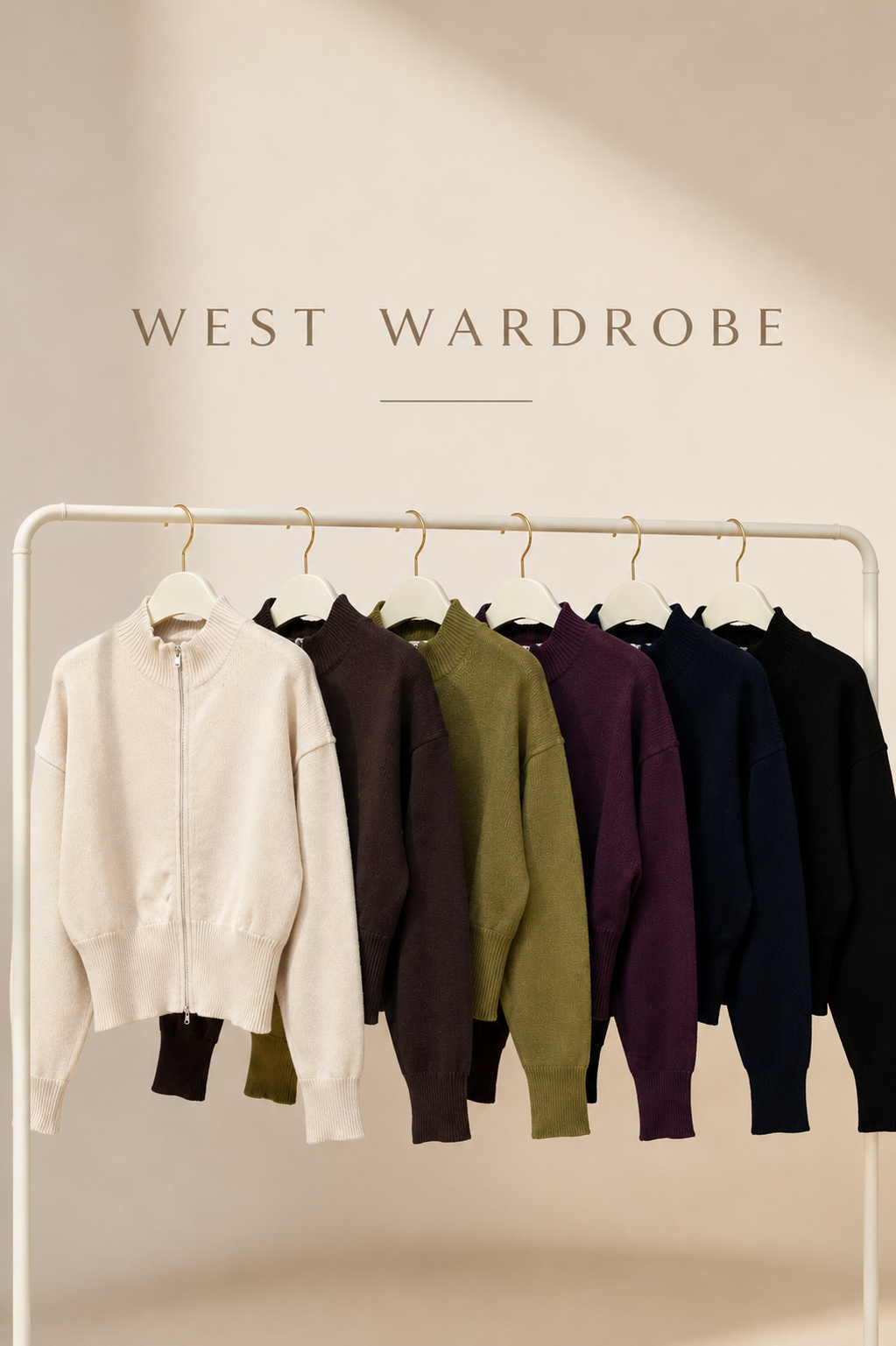 PRE ORDER Soft Knit multi Zip up Jacket for autumn