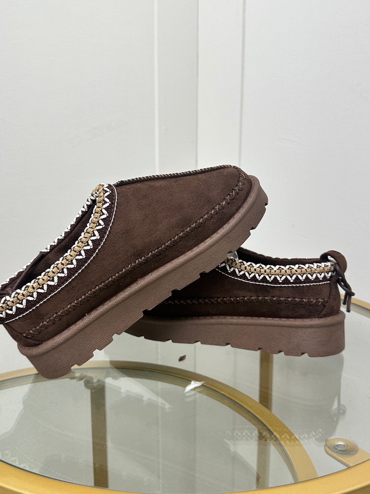 HOLLY - Embroidered Platform Slip-On Loafers