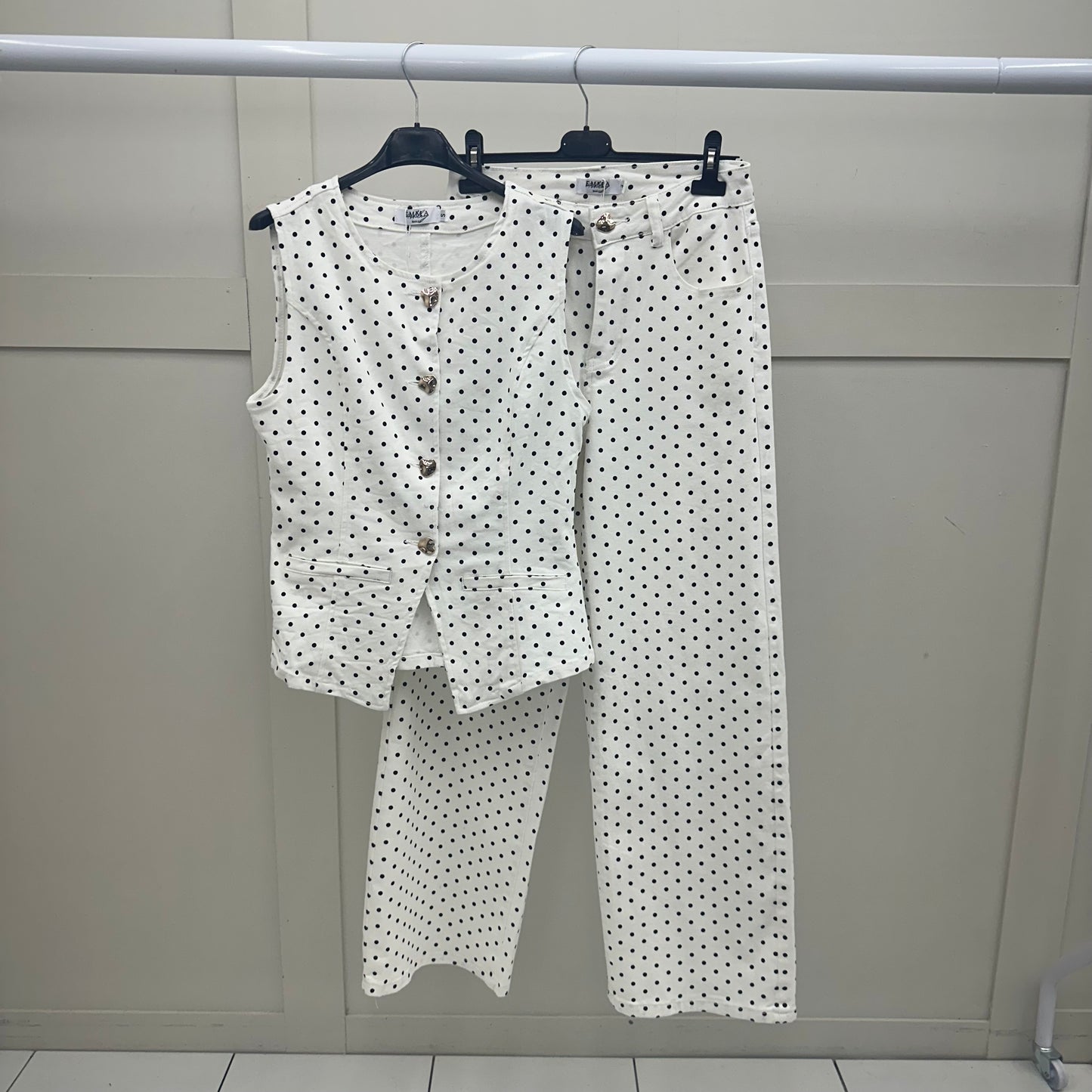 PAISLEY - Polkadot Denim Trouser set