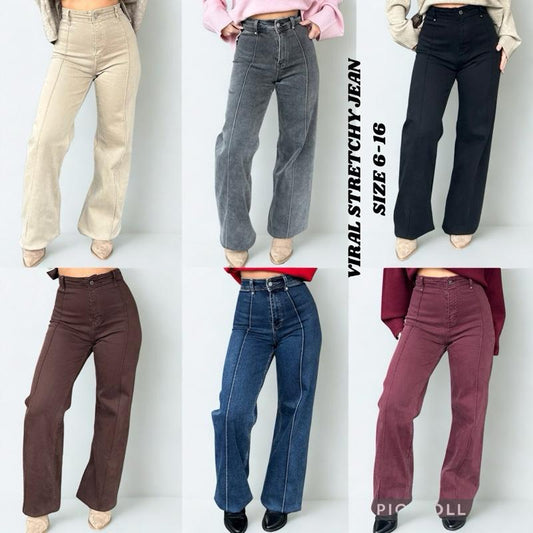 WESTWARDROBE Autumn Wide Leg Stretchy Jeans