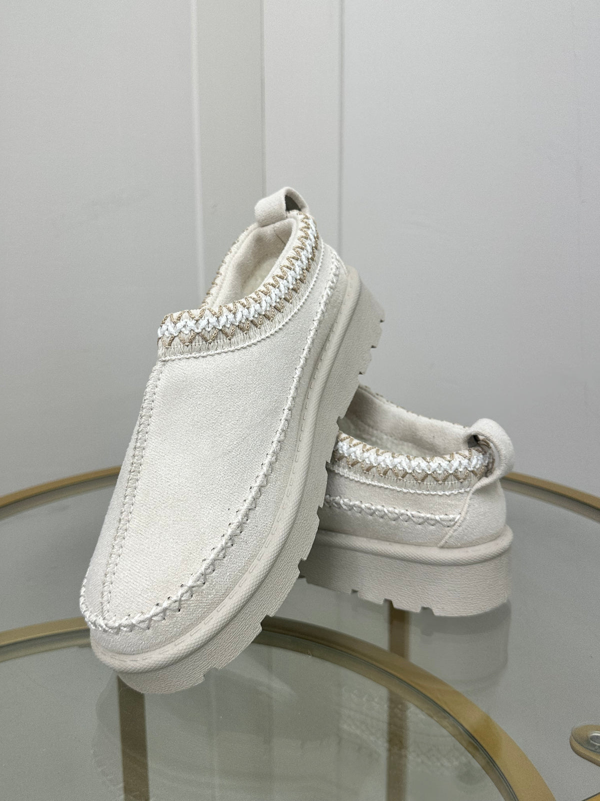 HOLLY - Embroidered Platform Slip-On Loafers