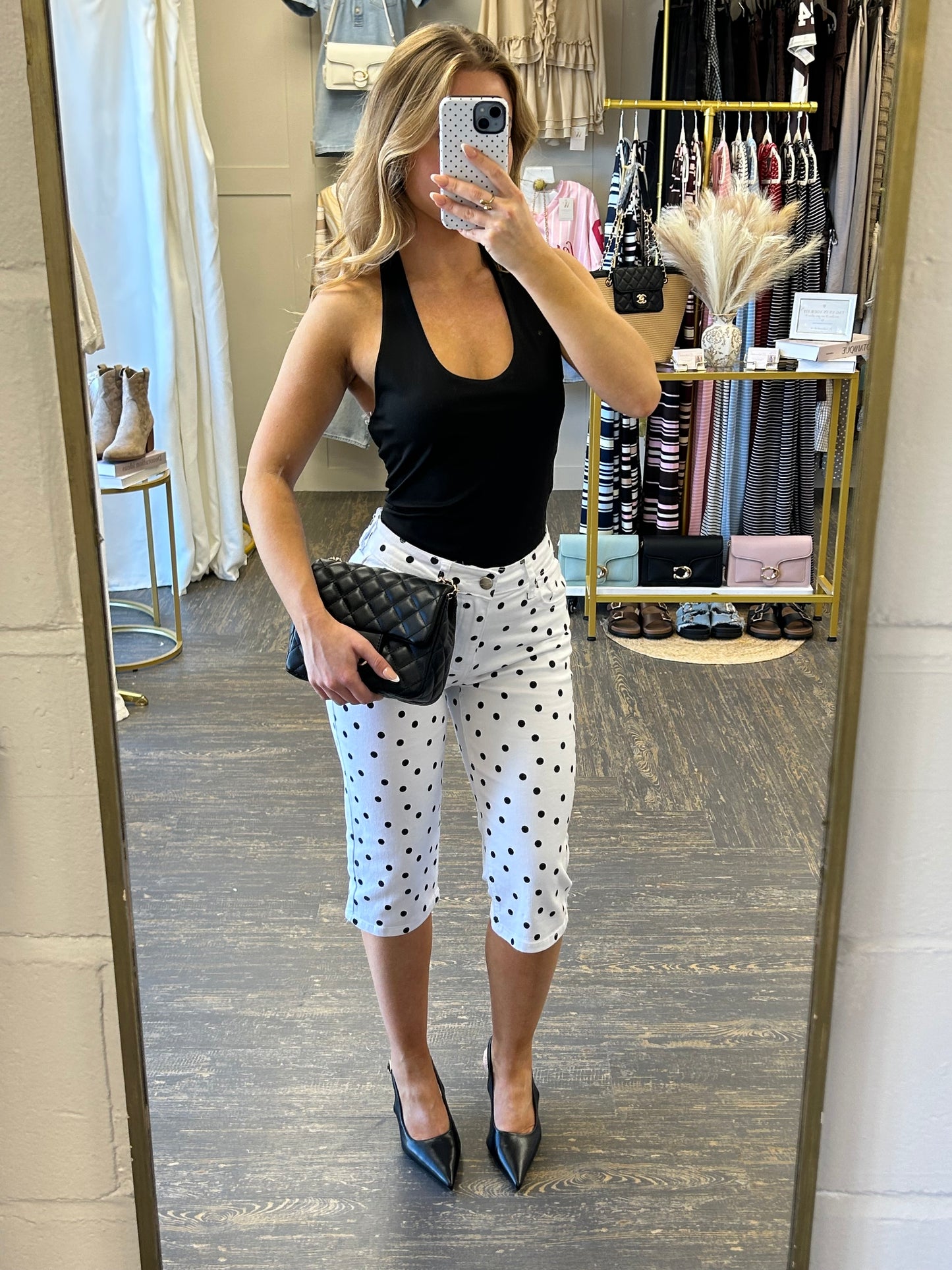POLKADOT CAPRI TROUSERS