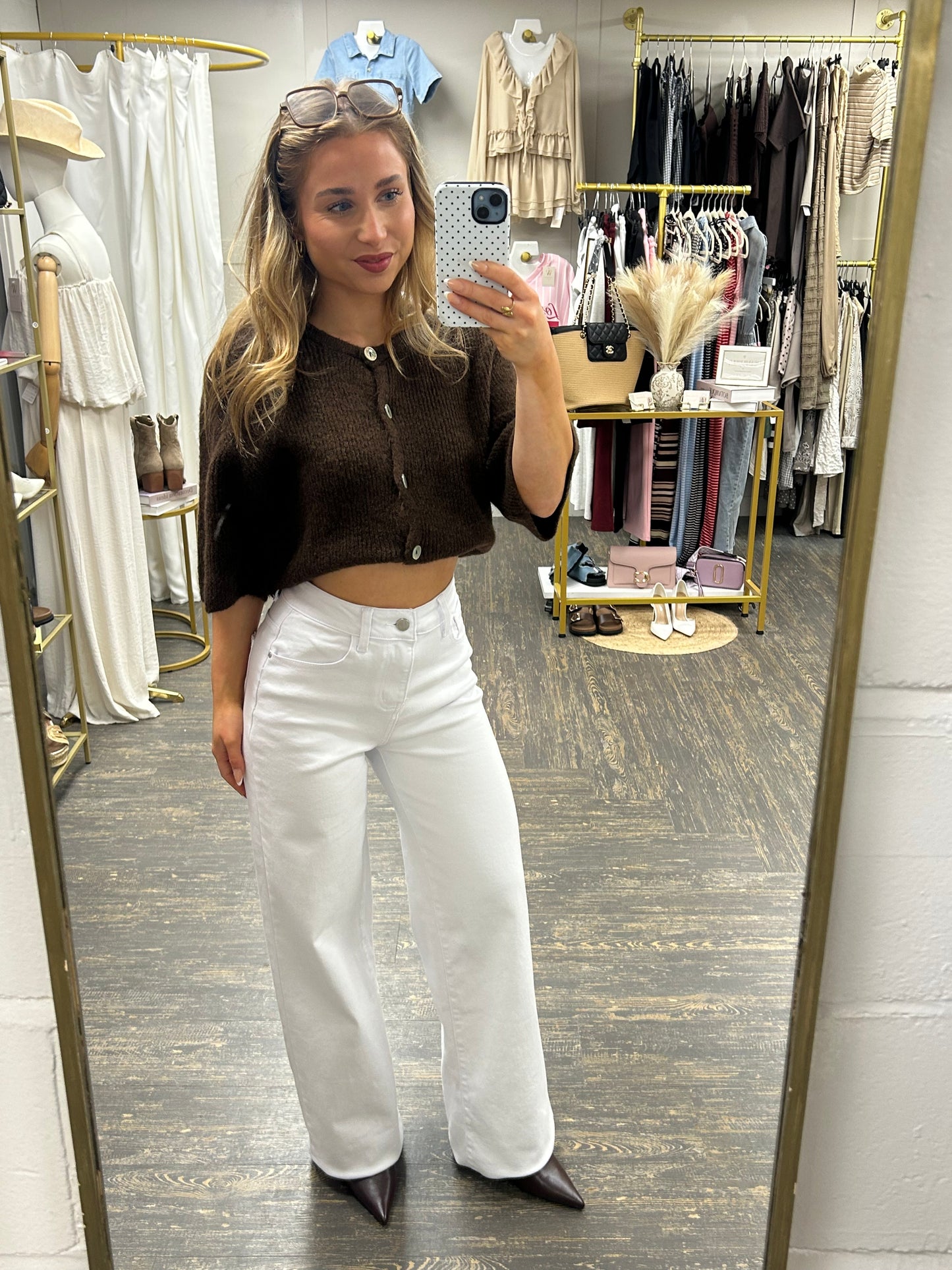 White Viral Stretchy Jeans