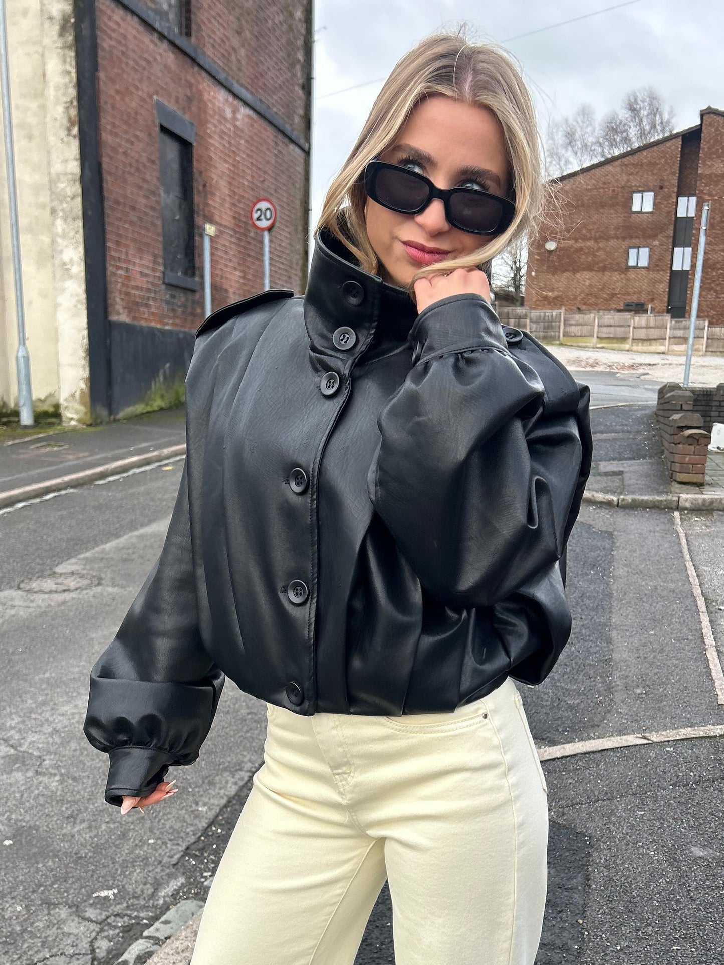 Black PU Leather Jacket