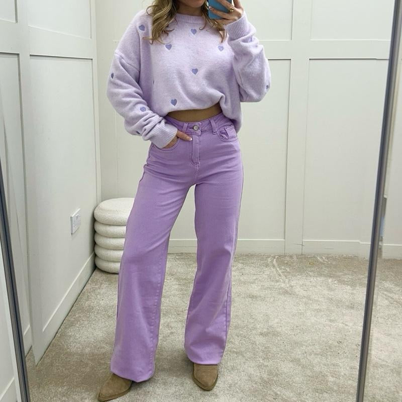 Lilac Viral Stretchy Jeans