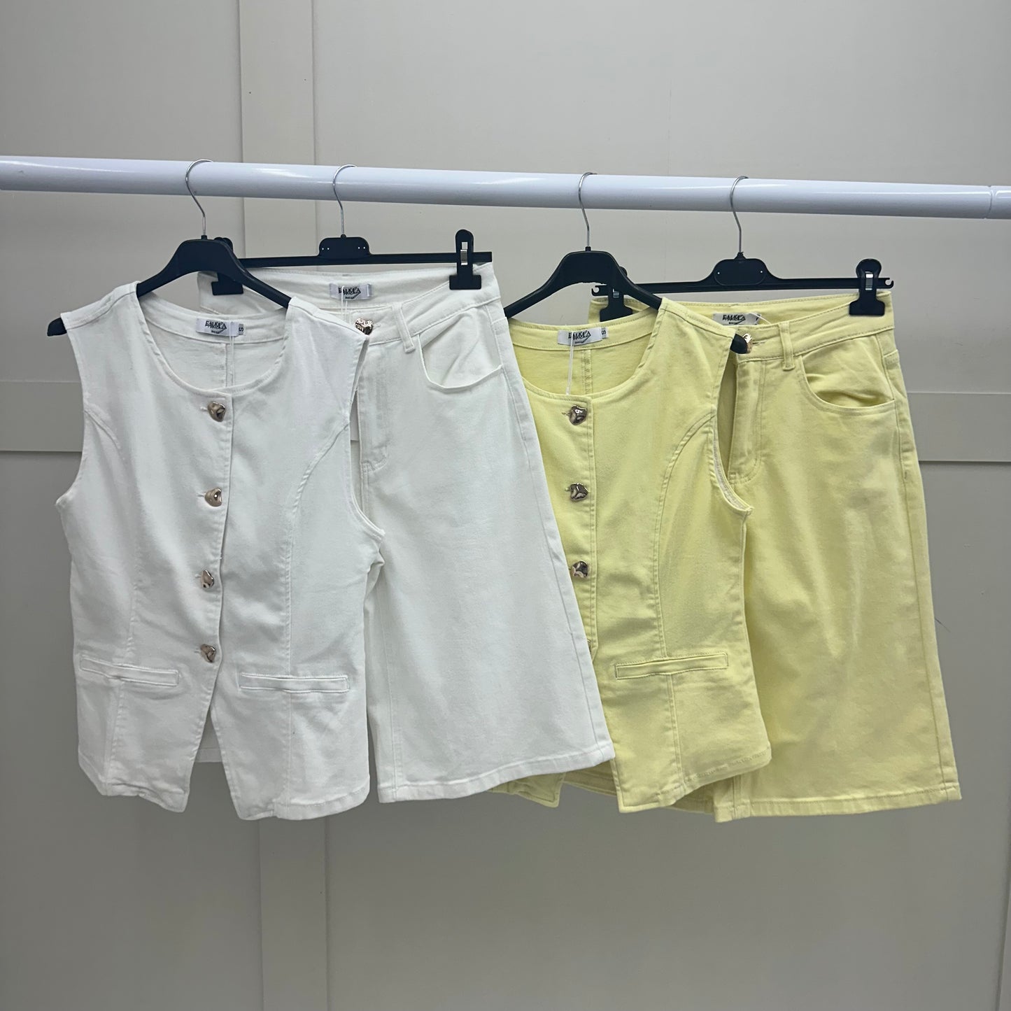 DAISY - Button Up Denim Jort set
