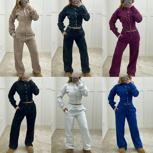 BETHANY BUTTON- Corset button detail Tracksuit.