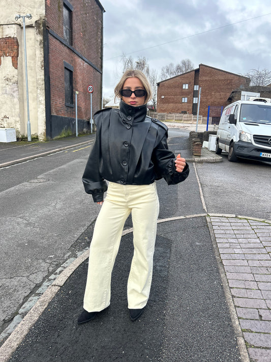 Black PU Leather Jacket