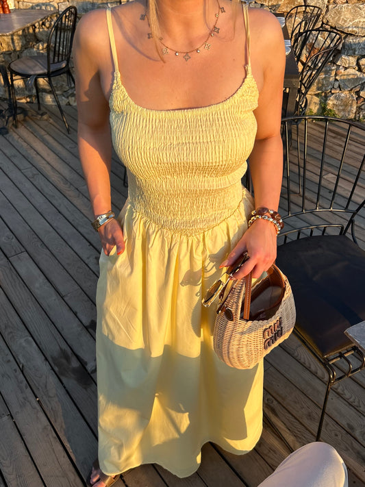 HOLLIE - Lemon Maxi Dress