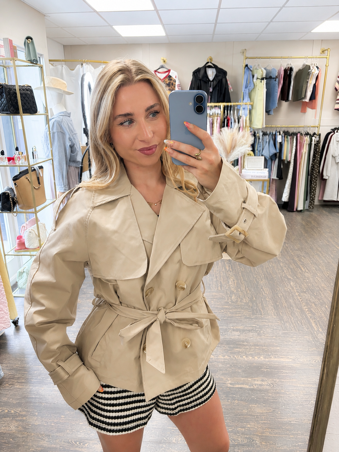 Tie Waist Trench Coat
