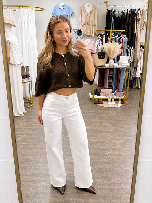 White Viral Stretchy Jeans