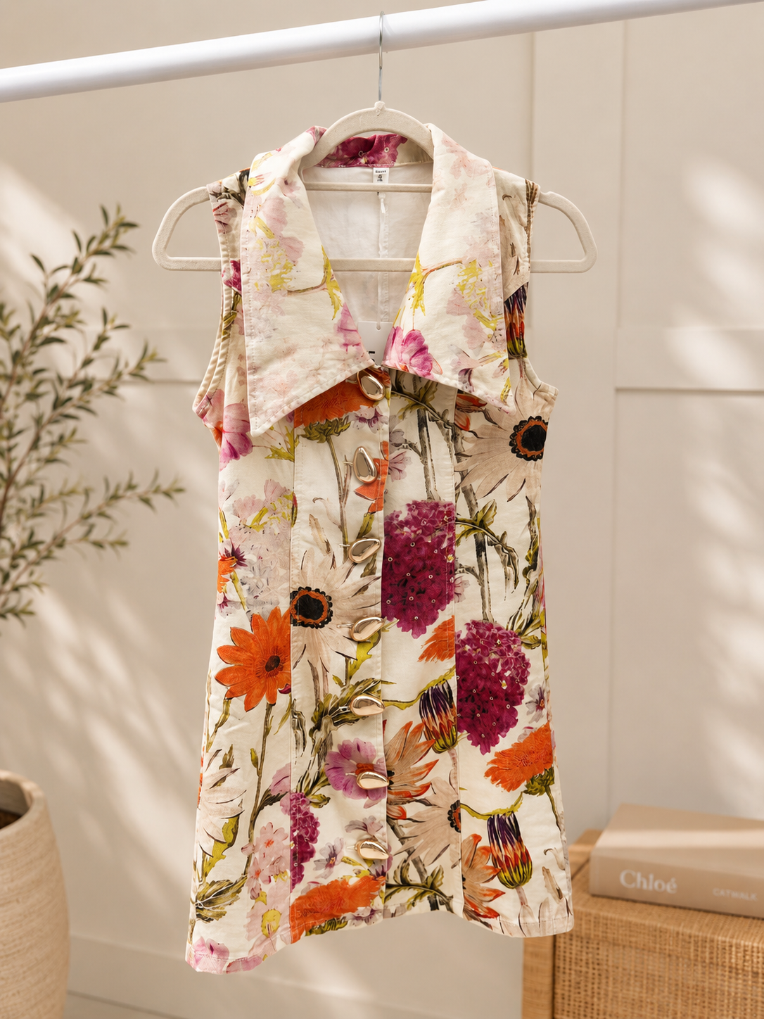 Flossy - Floral denim dress