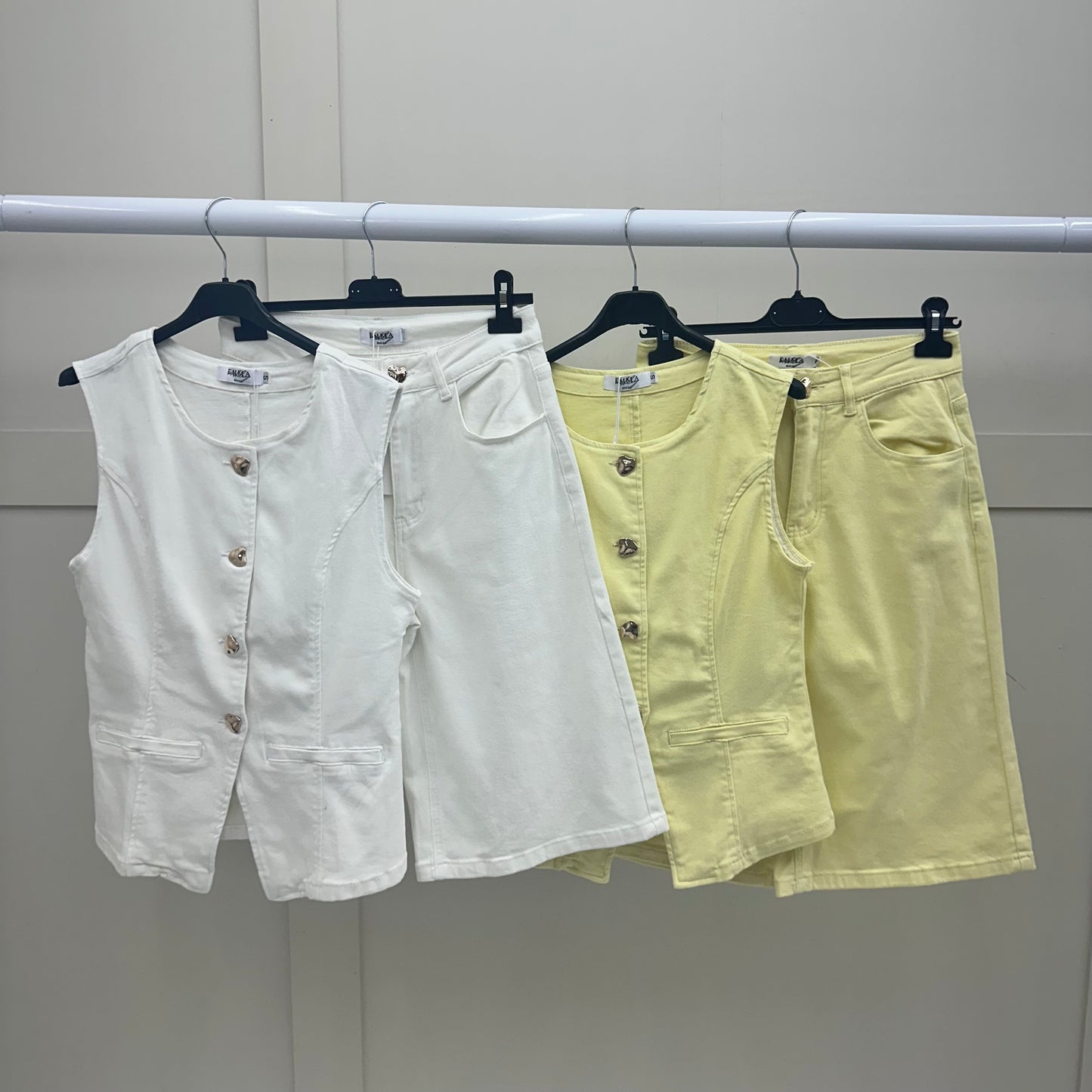 DAISY - Button Up Denim Jort set