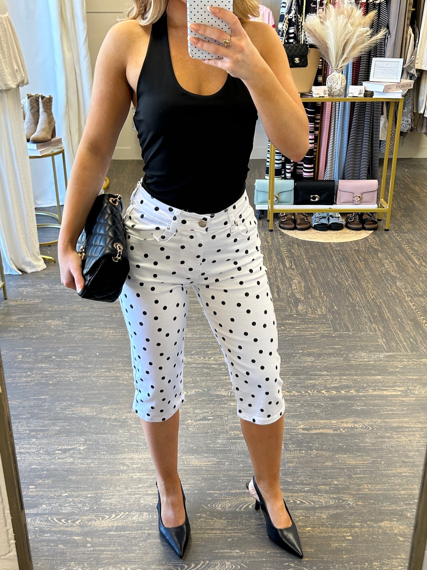 POLKADOT CAPRI TROUSERS