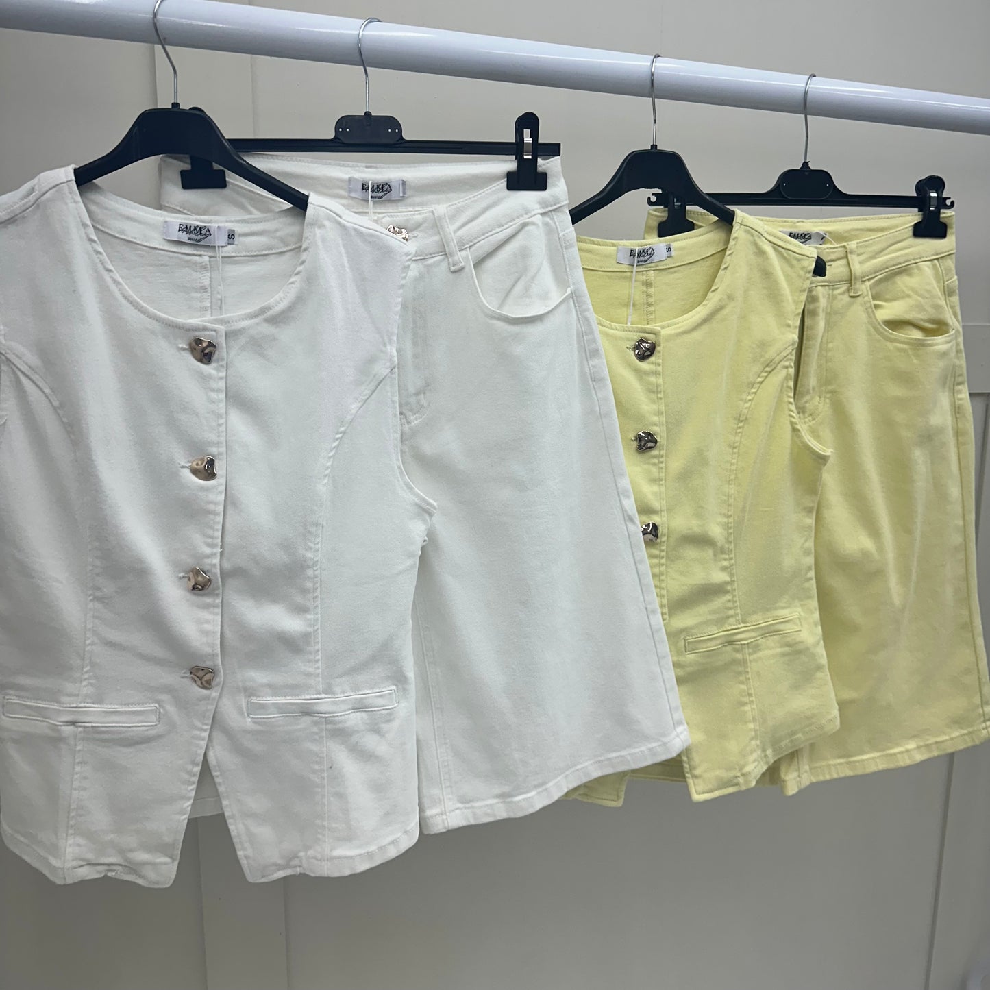 DAISY - Button Up Denim Jort set