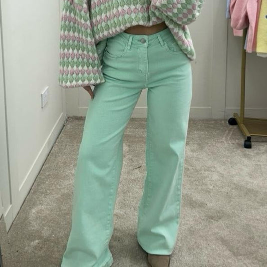 Mint Viral Stretchy Jeans