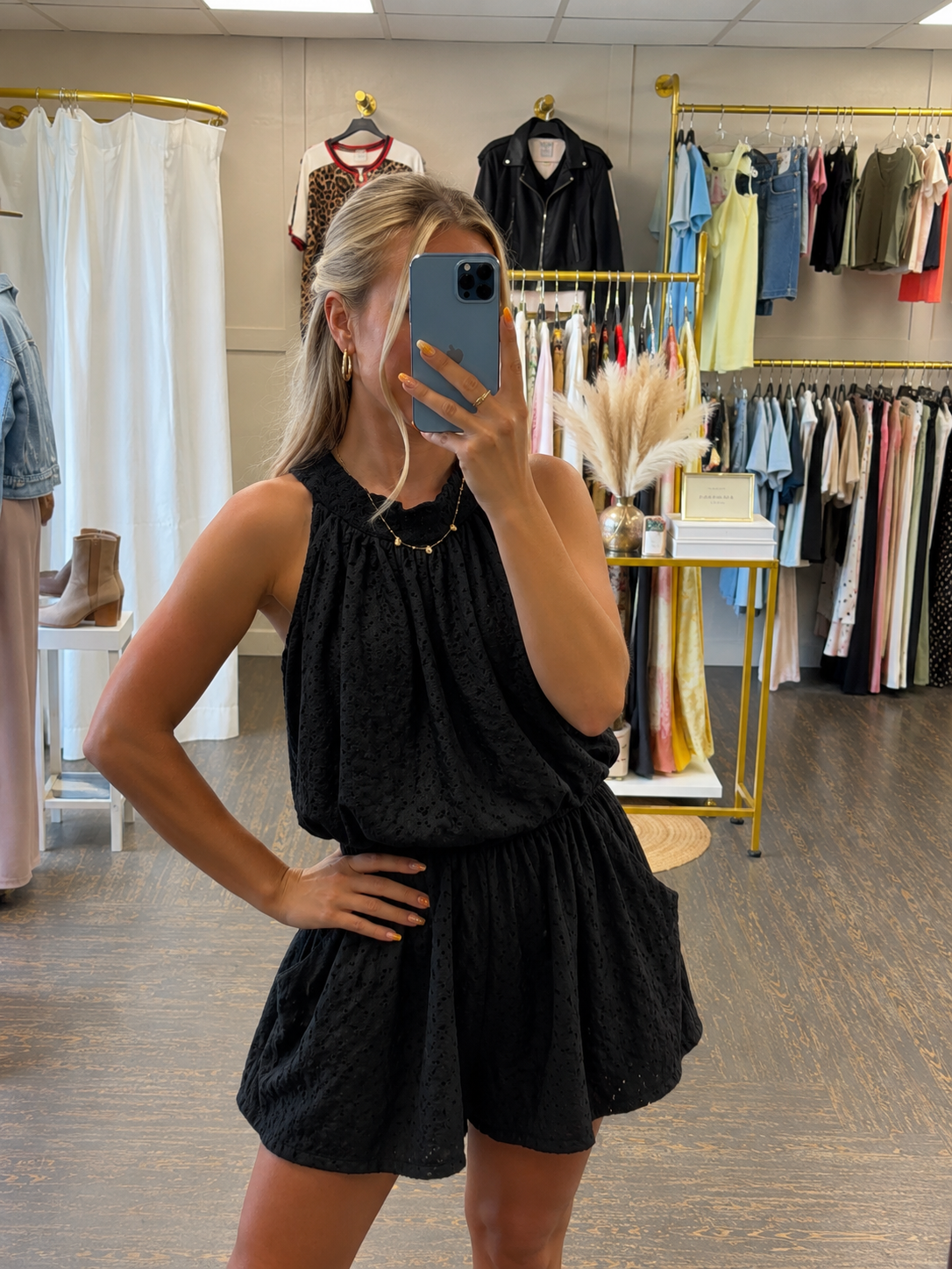 Tyler Crochet Playsuit ( with pockets )