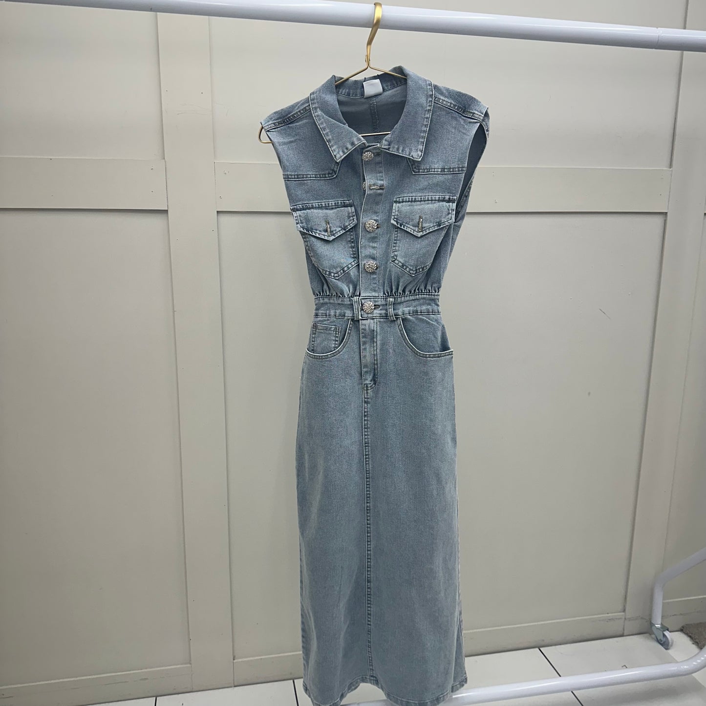 DENISE - Denim Maxi Dress