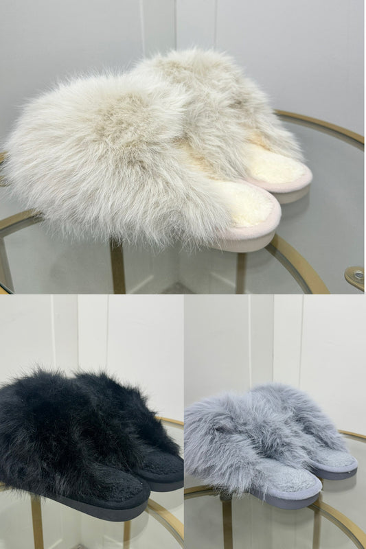 Luxe Faux Fur Platform Slippers