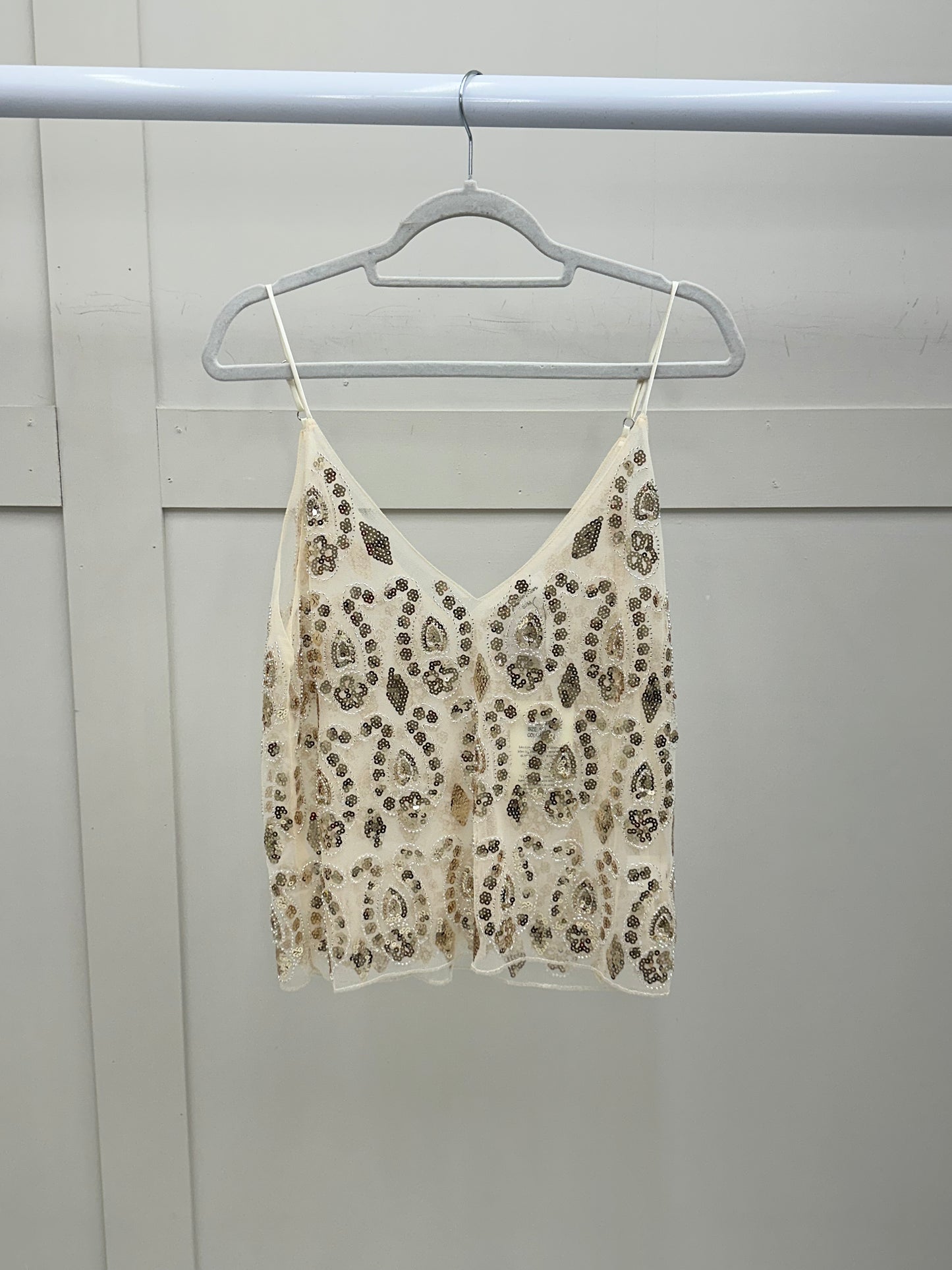 Sequin beige top