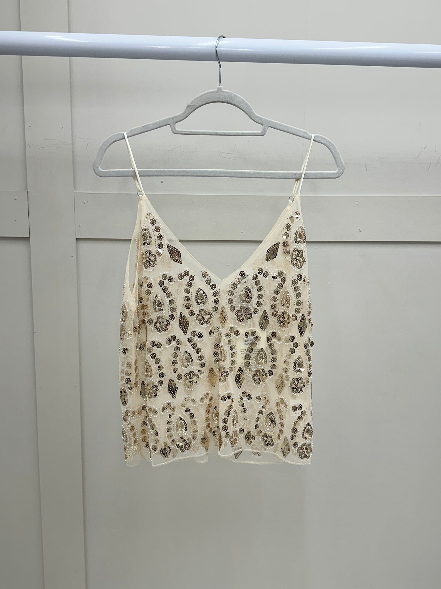 Sequin beige top